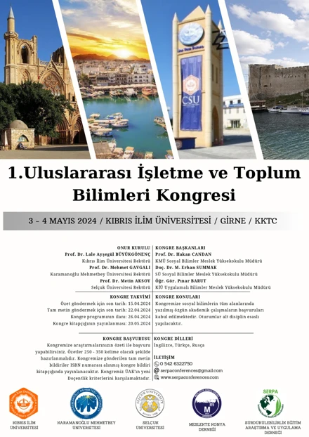 1.Uluslararası İşletme ve Toplum Bilimleri Kongresi